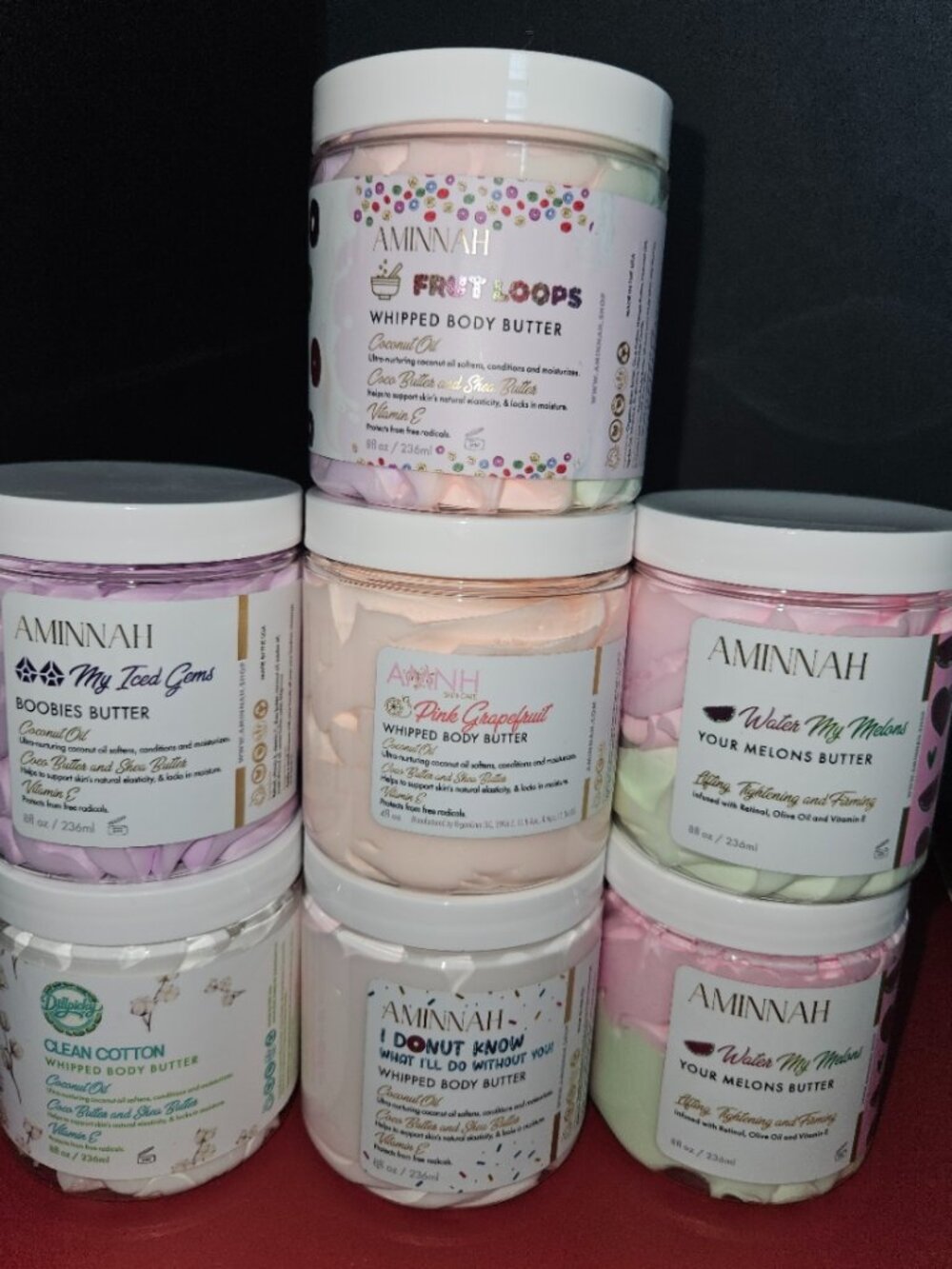AMINNAH - Whipped Body Butters- Various - Pick One